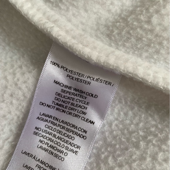 Calvin Klein white zip up collared performance long sleeve size small fleece - Picture 7 of 7